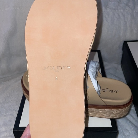 NWT J/SLIDES BONNIE Sand Leather Sandal - Picture 15 of 15